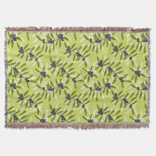 Olive Pattern Throw Blanket