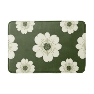 Olive Petals Bath Mat