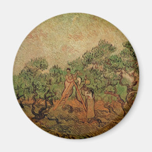 Olive Picking by Vincent van Gogh Magnet