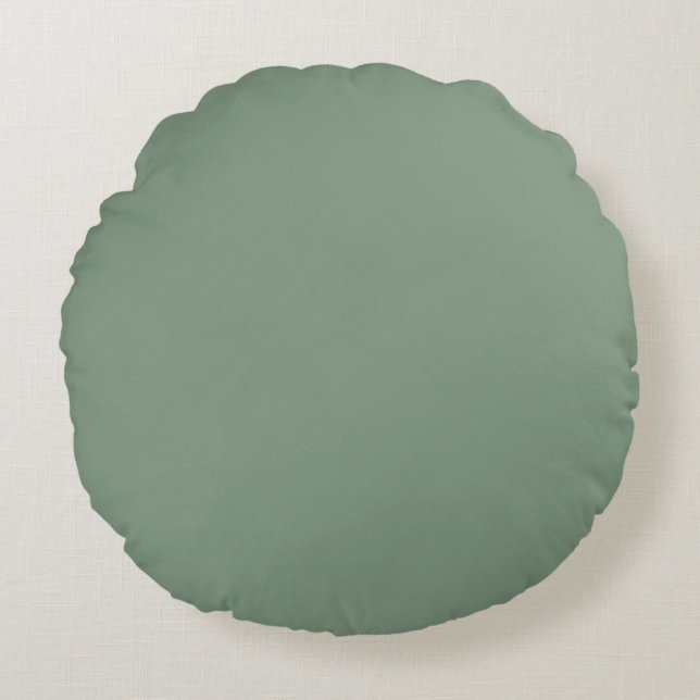 Olive Pistachio Green Christmas  Round Pillow (Front)