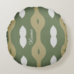 Olive Rhythm Nordic Atelier Round Pillow
