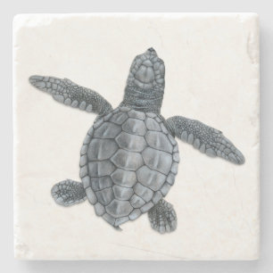 Olive Ridley Sea Turtle Stone Coaster