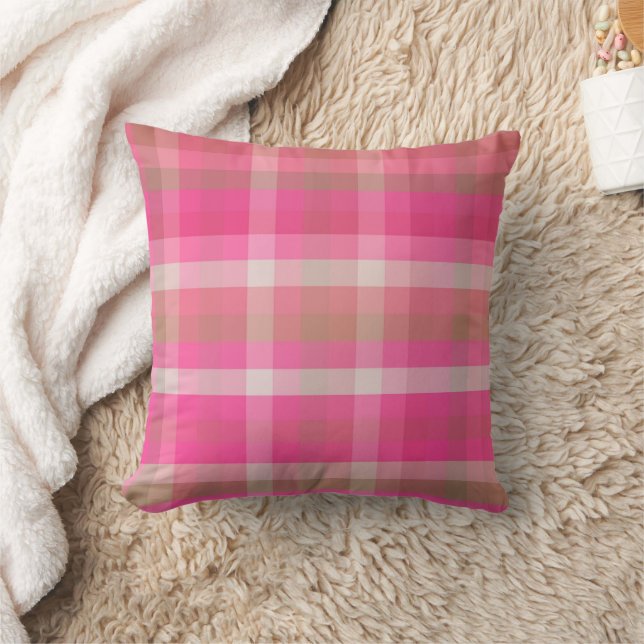 Olive rose Blanc Plaid Décoratif Lisse Oreiller (Couverture)