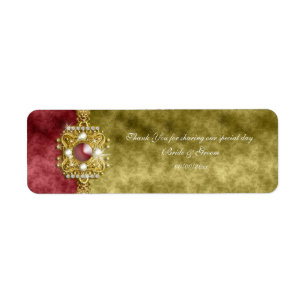 Olive rouge mariage damassé d'or