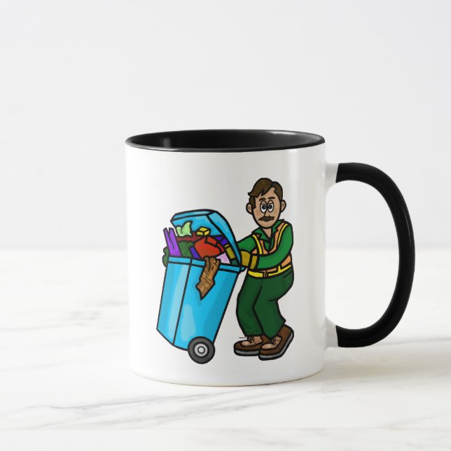 Olive Skinned Garbage Man Name Mug (Right)