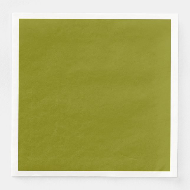 Olive Solid Colour Customize It Napkin (Front)