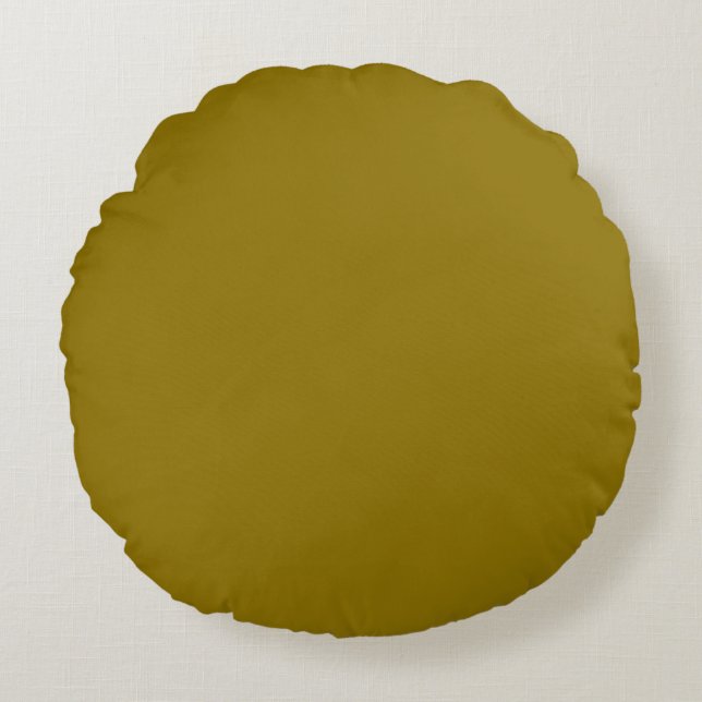  Olive  (solid colour)  Round Pillow (Front)