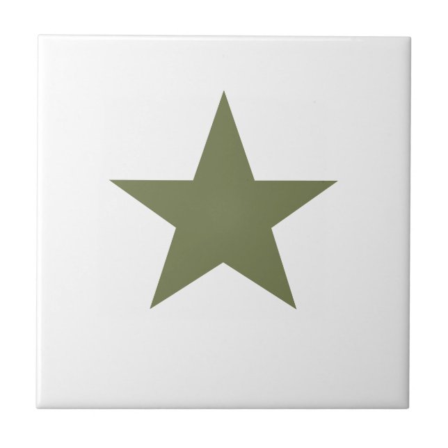 Olive Star Tile (Front)