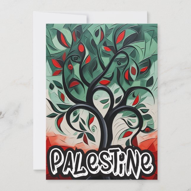Olive Symphony of Peace زيتون فلسطين Invitation (Front)