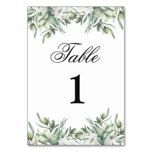 Olive table number. Italian wedding. Summer garden Number