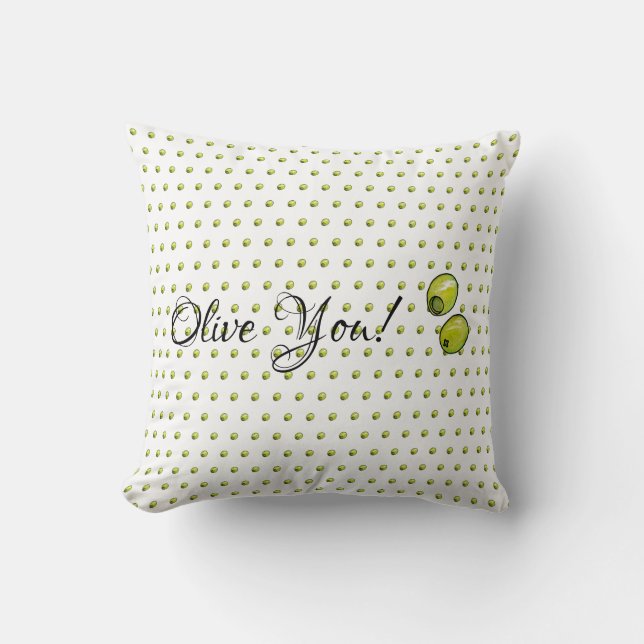 Olive Throw Pillow (Front)