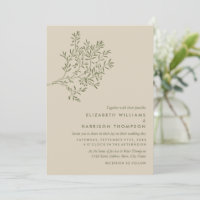 Olive Tree Branch, Rustic & Minimalistic Wedding