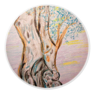 Olive Tree Ceramic Knob