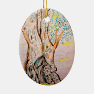 Olive Tree Ceramic Ornament
