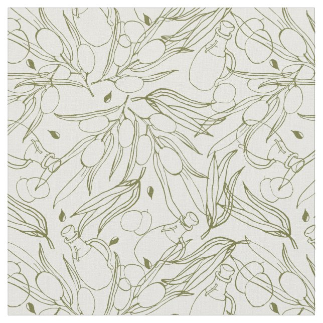Olive tree classical trendy leaves pattern fabric (Close Up)