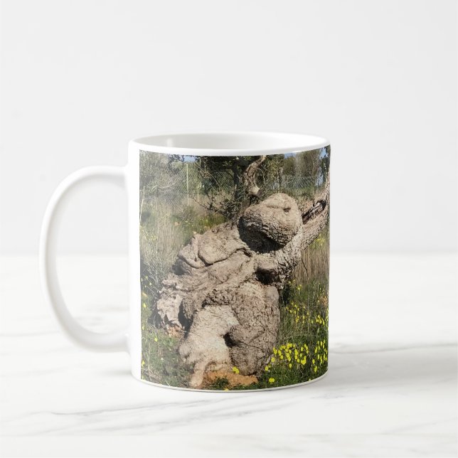 Olive Tree in Yoga Position  Coffee Mug (Left)