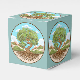 Olive tree Peace symbol in a free Palestine Land Favor Box