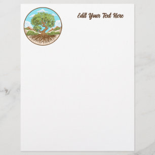 Olive tree Peace symbol in a free Palestine Land Letterhead