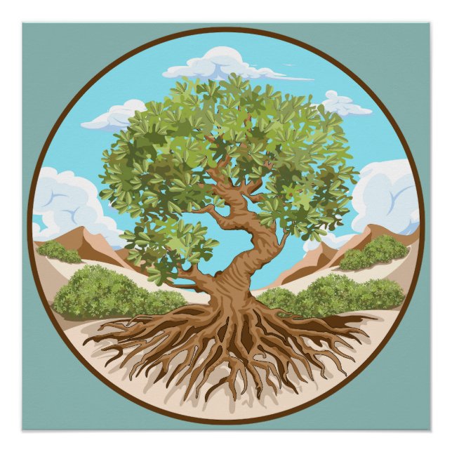 Olive tree Peace symbol in a free Palestine Land Poster (Front)