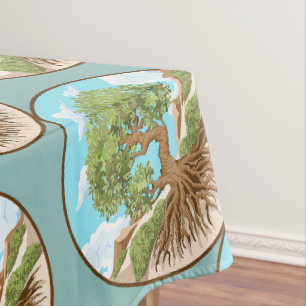 Olive tree Peace symbol in a free Palestine Land Tablecloth