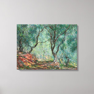 Olive Tree Wood in the Moreno Gardens (by Monet) Canvas Print