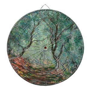 Olive Tree Wood in the Moreno Gardens (by Monet) Dartboard