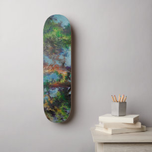 Olive Trees by the Sea – Mediterranean Pastel Skateboard