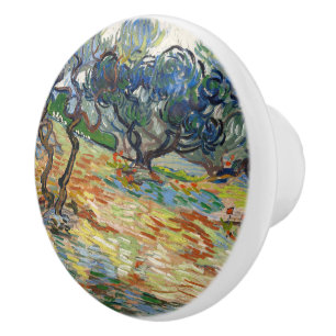 Olive Trees by Vincent Van Gogh Ceramic Knob