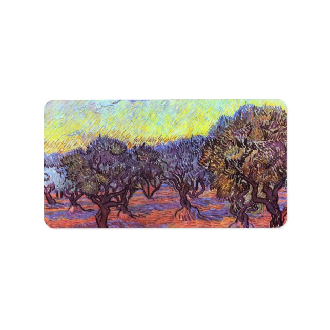 Olive Trees by Vincent van Gogh Label (Front)