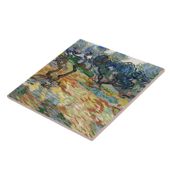 Olive Trees by Vincent Van Gogh   Tile (Side)
