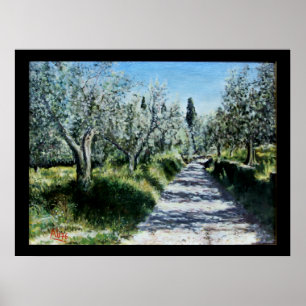 OLIVE TREES IN RIMAGGIO POSTER