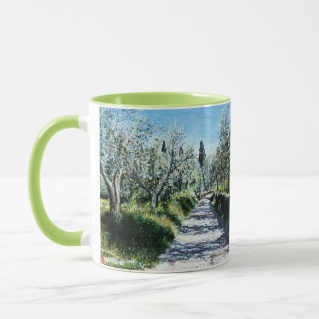 OLIVE TREES IN TUSCANY MUG (Left)