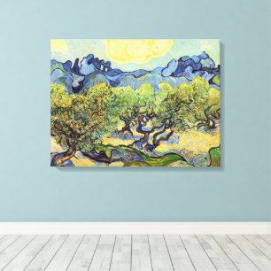 Olive Trees with Alpilles by Vincent van Gogh Canvas Print