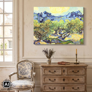 Olive Trees with Alpilles by Vincent van Gogh Canvas Print