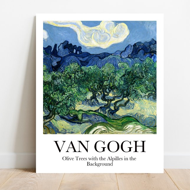Olive Trees with the Alpilles in the Background Poster (Van Gogh's Provence: Olive Trees & Alpilles. Bring sunshine home! Museum-quality poster)