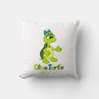 Olive Turtle Coussin Jeté
