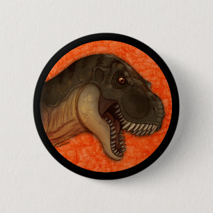 Olive Tyrannosaurus 2 Inch Round Button