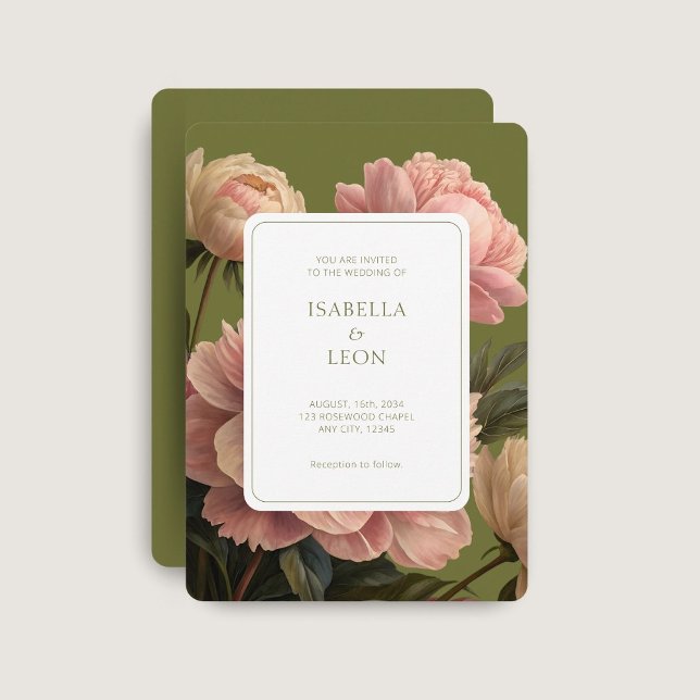 Olive | Vintage Rose Wedding Invitation (Creator Uploaded)