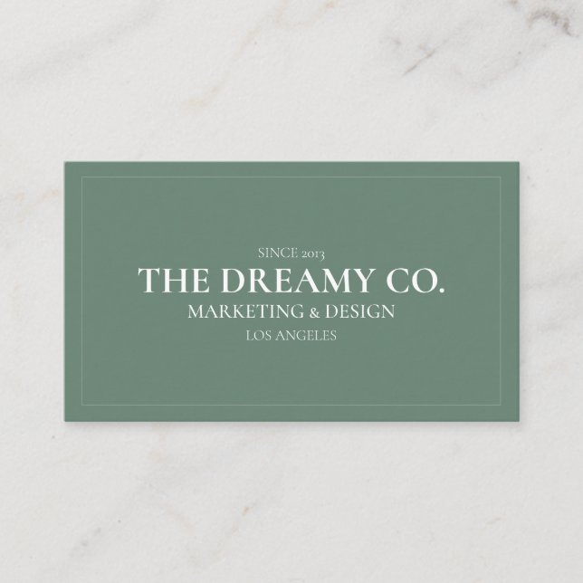 Olive Vintage Simple Business Card (Front)