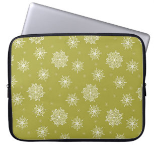 Olive Whimsical Celestial Floral 15" Laptop Sleeve
