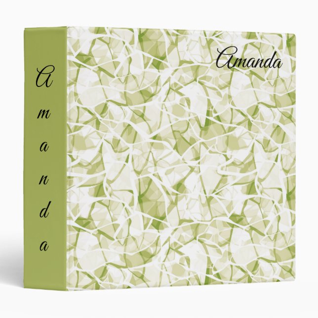 olive-white abstract fashionable modern pattern    binder (Front/Spine)