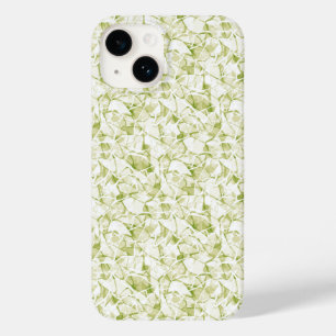 olive-white abstract fashionable modern pattern    Case-Mate iPhone 14 case