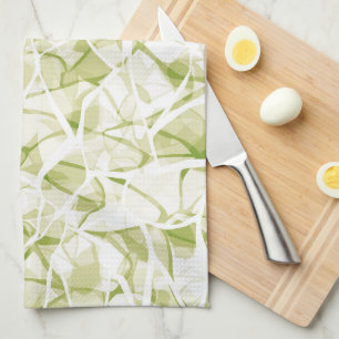 olive-white abstract fashionable modern pattern    kitchen towel