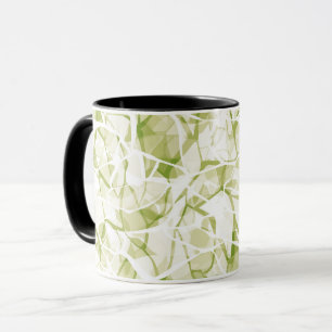 olive-white abstract fashionable modern pattern mug