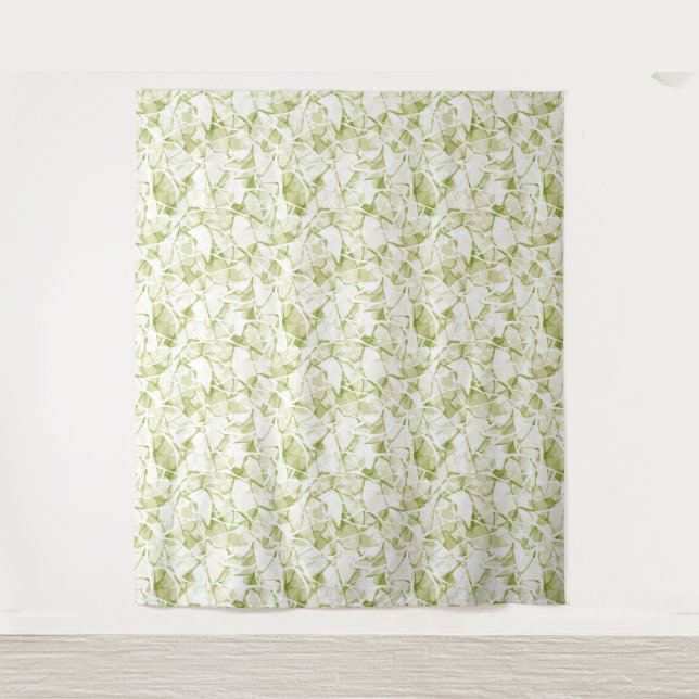 olive-white abstract fashionable modern pattern    tapestry (Front)