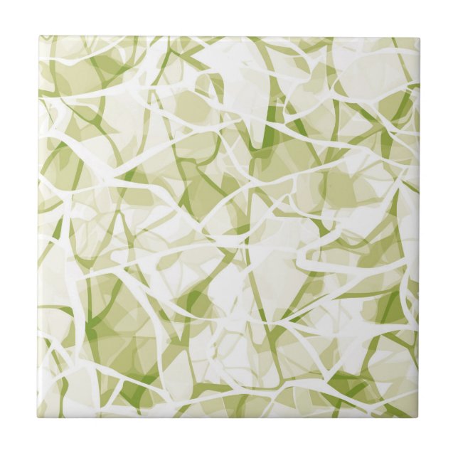 olive-white abstract fashionable modern pattern    tile (Front)