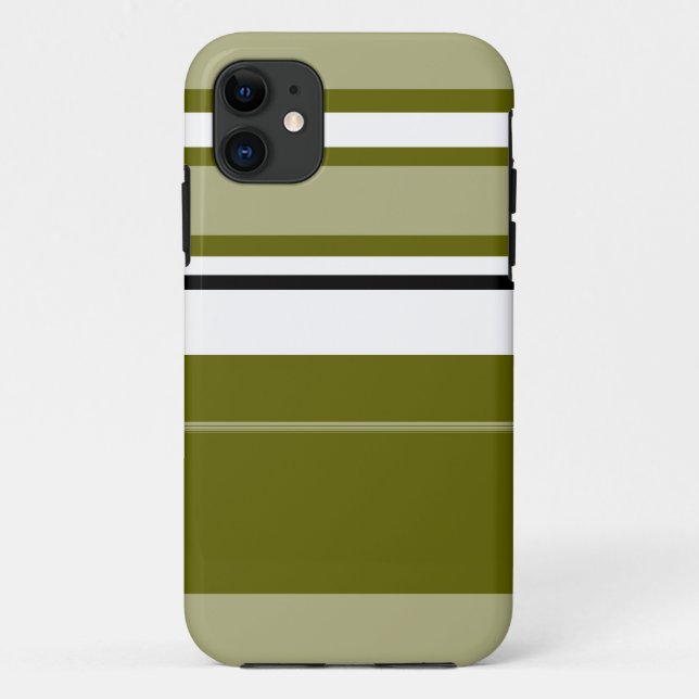 Olive White Black Stripes Background Case-Mate iPhone Case (Back)