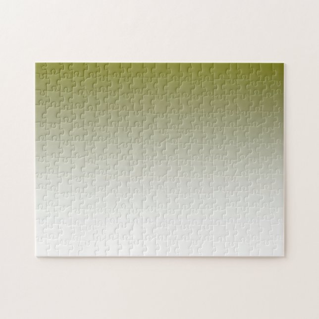 Olive White Ombre Jigsaw Puzzle (Horizontal)