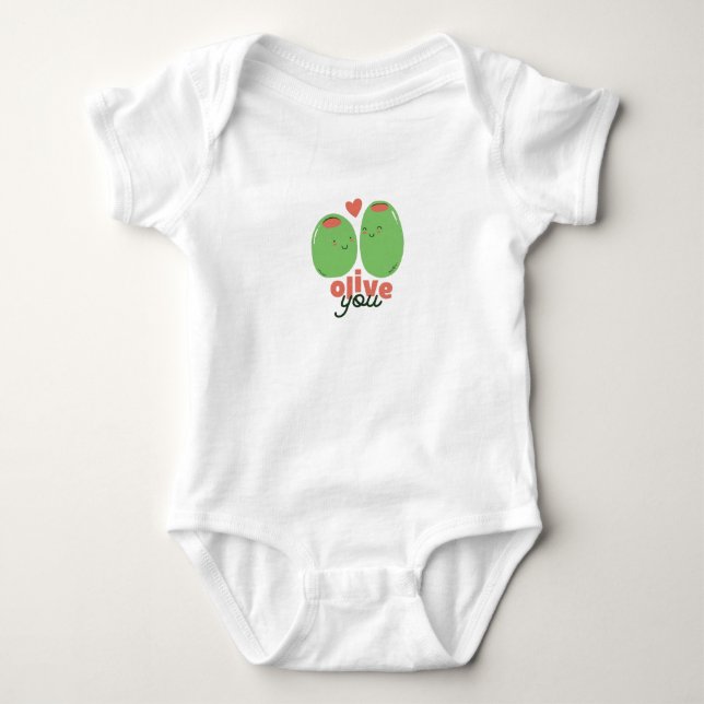Olive You Baby Bodysuit (Front)