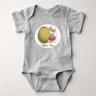 Olive You Baby Romper